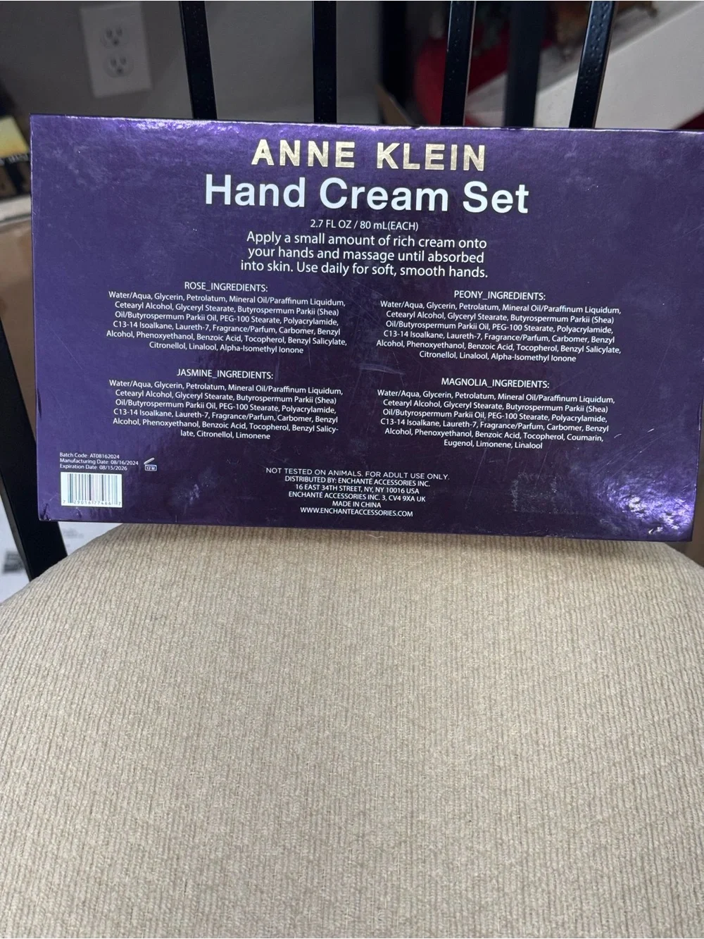 Anne Klein Women's Hand Cream Gift Set - White, Pink, Red, Purple new box
